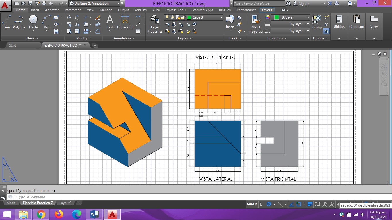 U Linex Foro AutoCAD 2D Básico Avanzado EJERCICIO PRACTICO 7