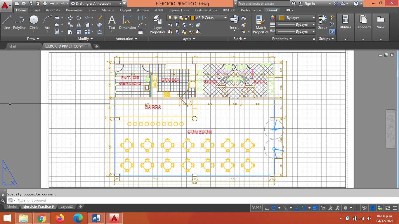 U Linex Foro AutoCAD 2D Básico Avanzado EJERCICIO PRACTICO 9