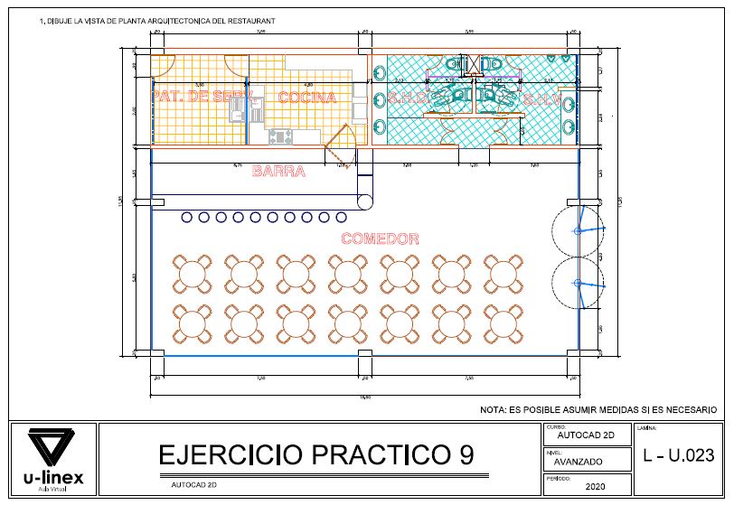 Autocad Avanzado Ejercicio 8 y 9
