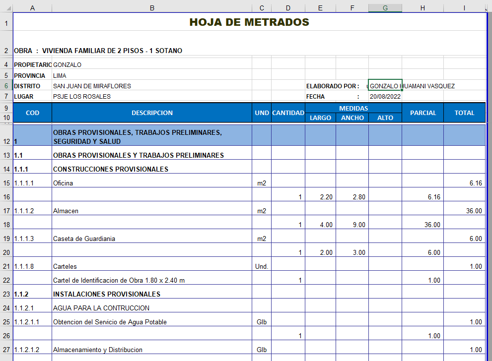 TRABAJO FINAL - METRADOS EN OBRA DE EDIFICACIÓN