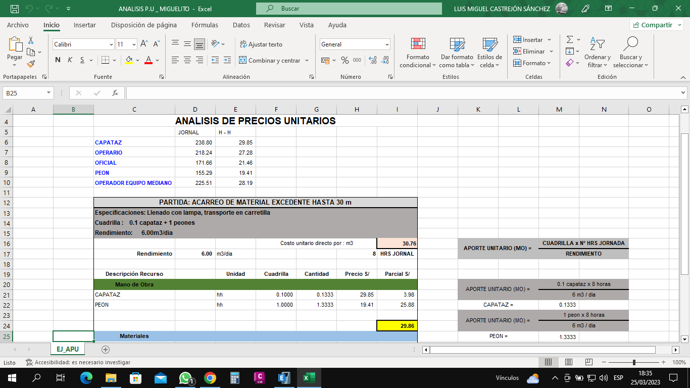 ANALISIS DE PRECIOS UNITARIOS_LUIS MIGUEL CASTREJON SANCHEZ